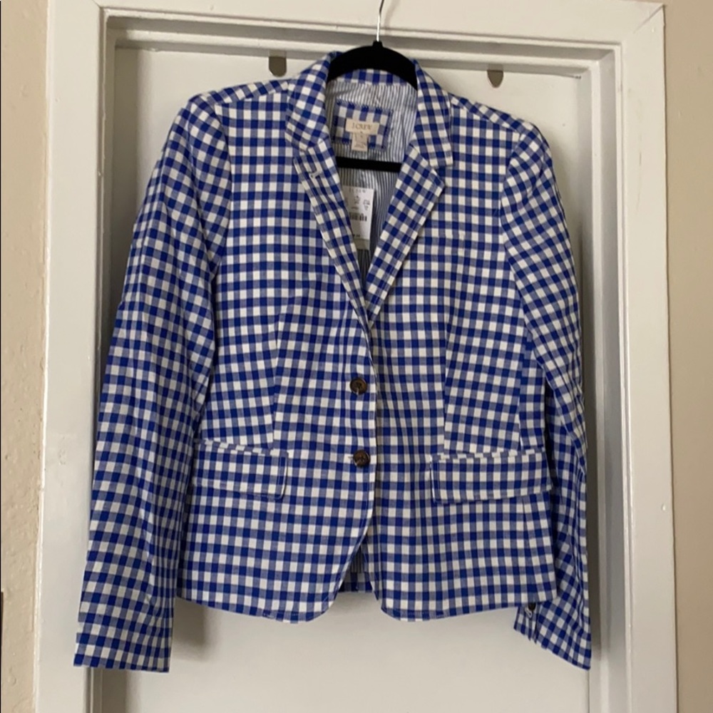 J. Crew gingham blazer NWT